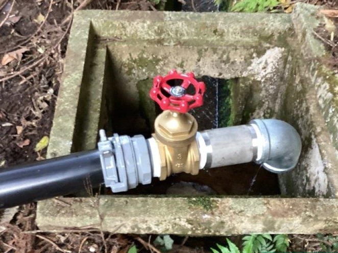 灌漑用水サイフォン配管工事